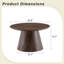Table basse circulaire en fibre de bois à densité moyenne-1606295514