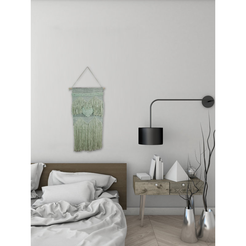 Tapisserie cœur en coton macramé avec accessoires de suspension inclus