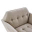 Méridienne bouton Mid-Century, très confortable, base en bois de pacane massif, l 37 po x P 29,5 po, H 31,5 po, mousse haute pour noyau de coussin de siège avec accoudoir, décoration, accoudoir rembourré, pieds,-709377752