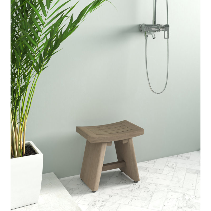 Asia 13'' W Teak Shower Bench