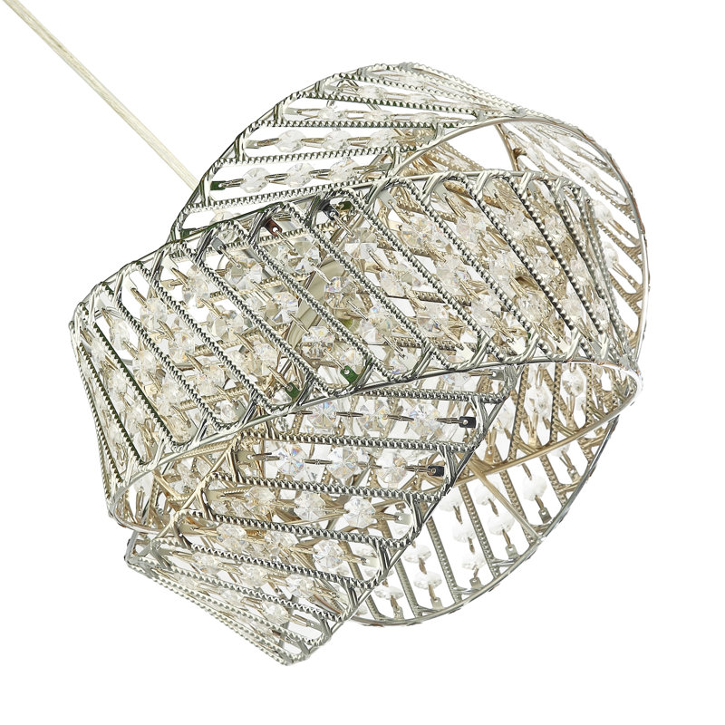 Aanaya 21cm H Metal Novelty Pendant Shade ( Screw On ), Silver