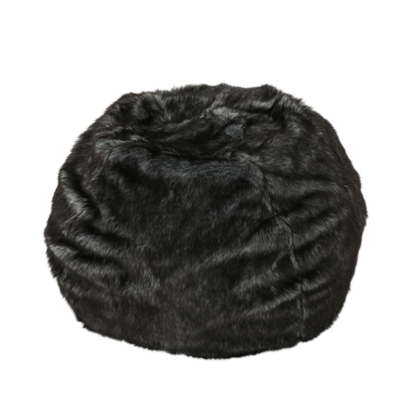 Fauteuil à billes rond en fausse fourrure 3 pieds Cat