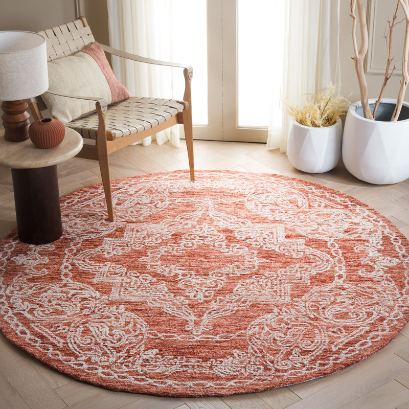 Metro Hand Tufted Wool Pile Oriental Rug, Round 6'