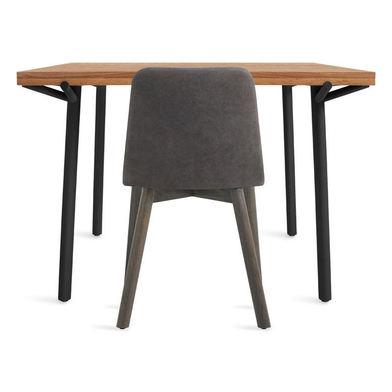 Branch Solid Oak Dining Table, 33" W x 76" L, Black, Oak