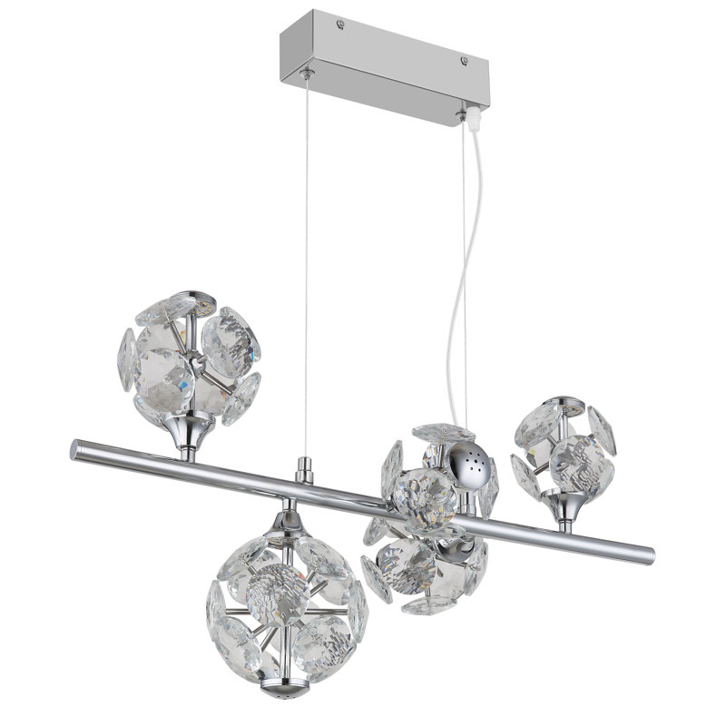 Allianna 1 - Light LED Geometric Pendant, Chrome