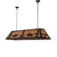60" Long Buffalo At Lake Oblong Pendant