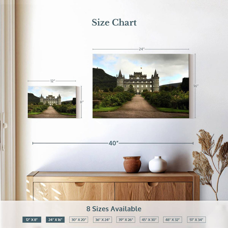 Lilie Scottish Inveraray Castle, H 16 po x l 24 po