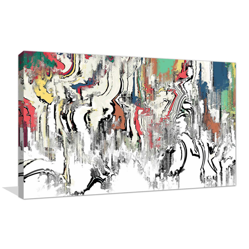 « fusion painting », reproduction de peinture à l’acrylique sur toile tendue, H 24 po x l 40 po x P 1,5 po