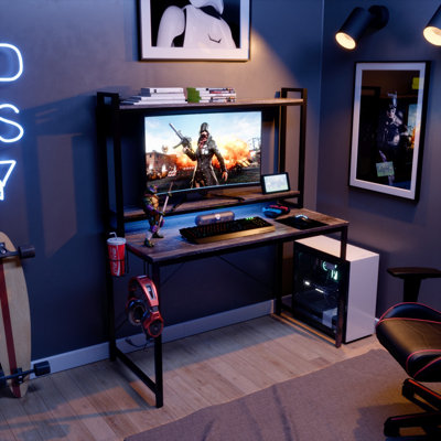 Alaia Stainless Steel Computer Desk