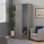 Contrast 2 Door Mirrored Robe in Dusk Grey (Ready Assembled)