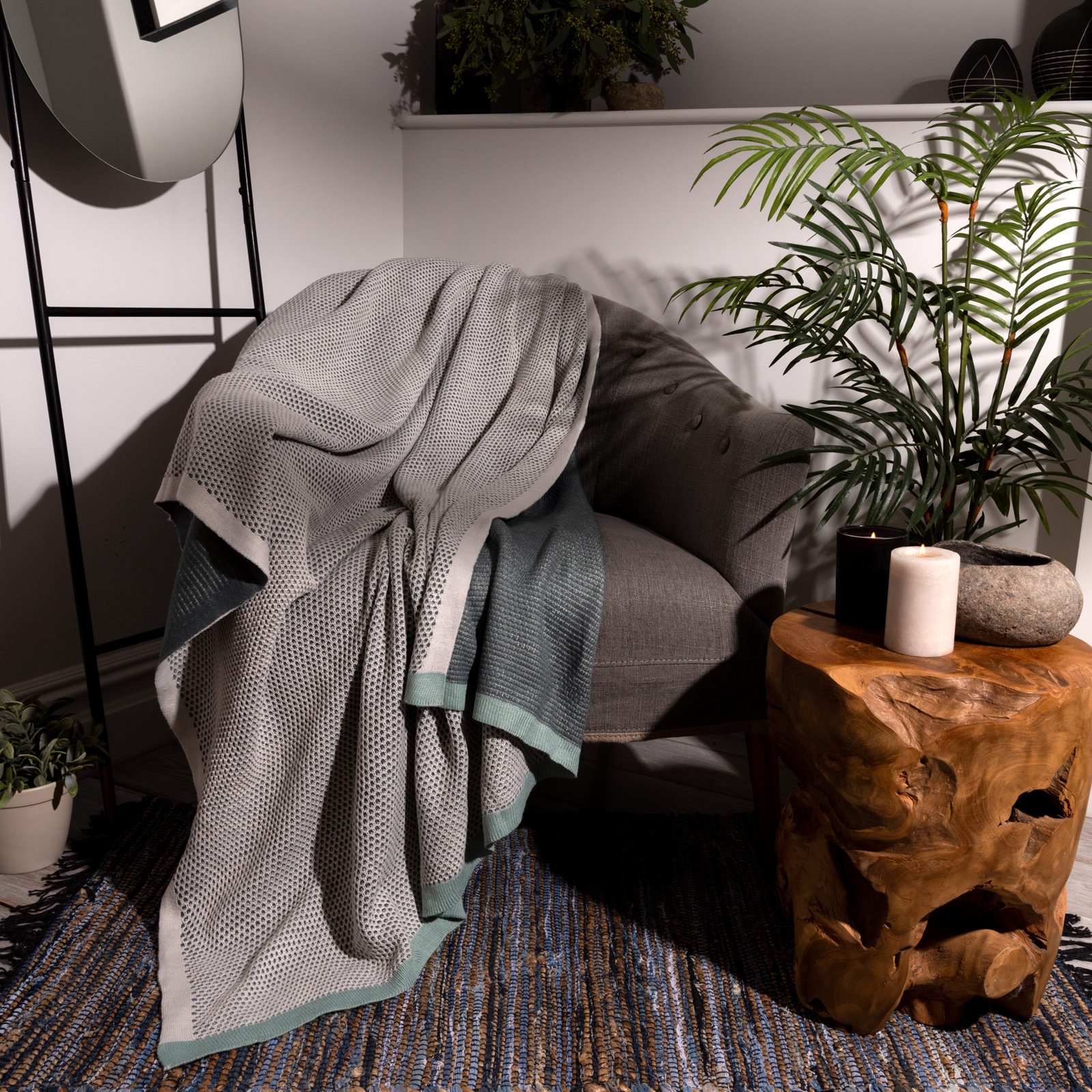Adamsville Throw Blanket, Blue