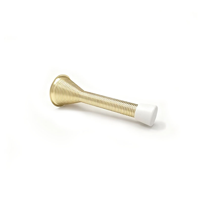 Spring Door Steel Baseboard Stop, Gold