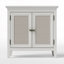 Armoire de rangement, armoire de cuisine avec portes en rotin, armoire d'appoint avec tablette de rangement réglable, armoire de rangement en bois pour couloir, salle à manger, salon
