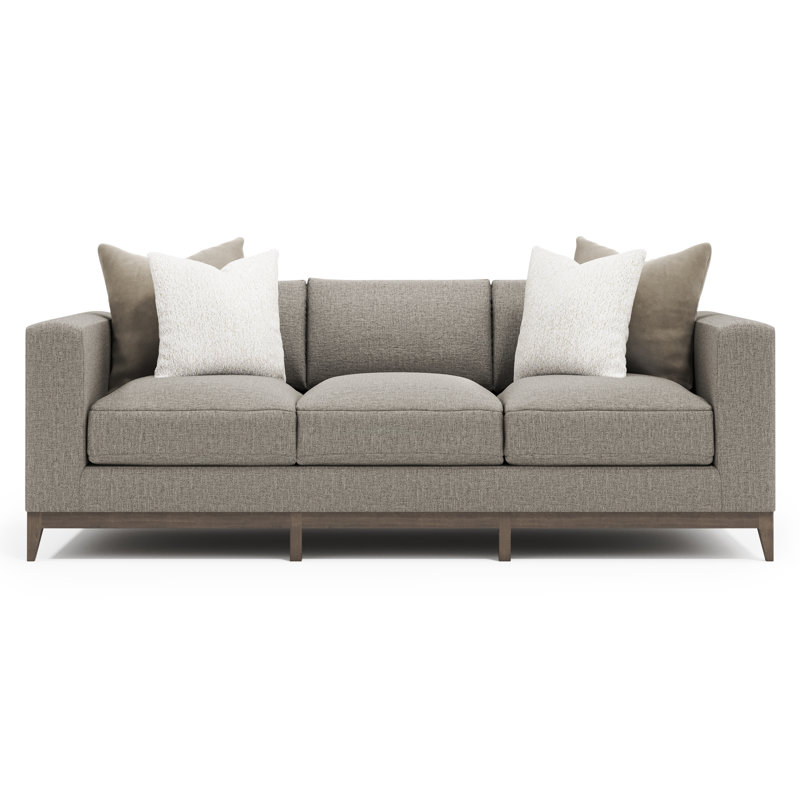 Noel Upholstered Sofa, 27.50" H x 88" W x 40" D, Gray Polyester, Portobello