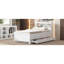 Lits modernes en bois blanc avec rangement, USB, lit gigogne simple pour la maison