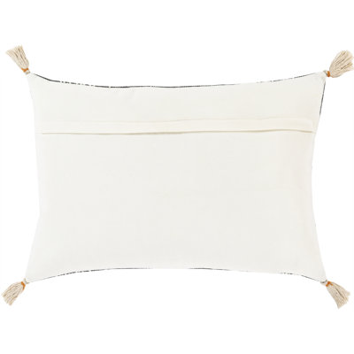 Gordon Embroidered Cotton Lumbar Throw Pillow