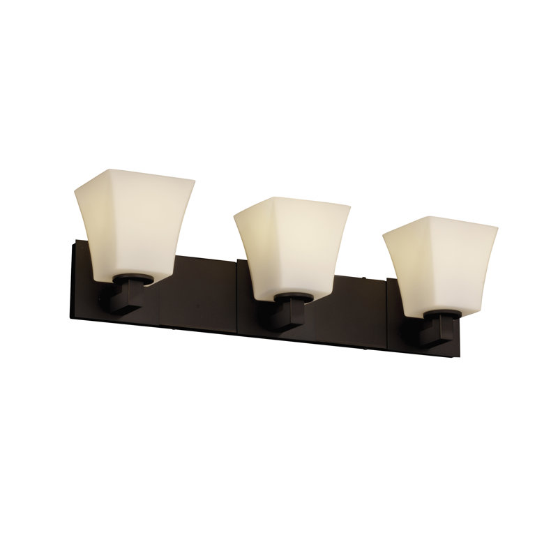 Yochman 3 - Light Vanity Light, Weave, Matte Black, Cylinder with Flat Rim