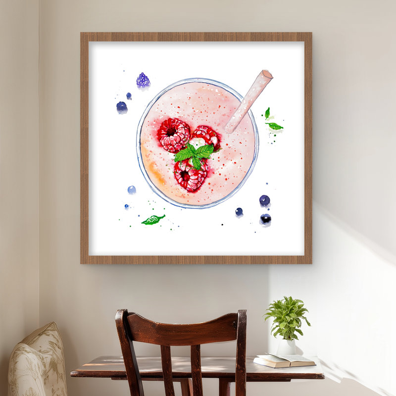 Strawberry & Raspberry Smoothie Print - Home Decor Art