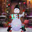 PMU Christmas - Holiday Inflatable Decorations 6ft Snowman & Penguins W/ Colour Rotating Led Lights