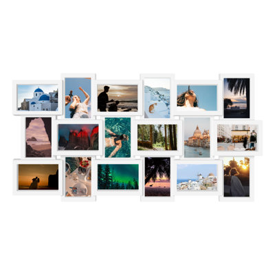 18 Opening Mixed Layout Collage Frame, Soft White Finish