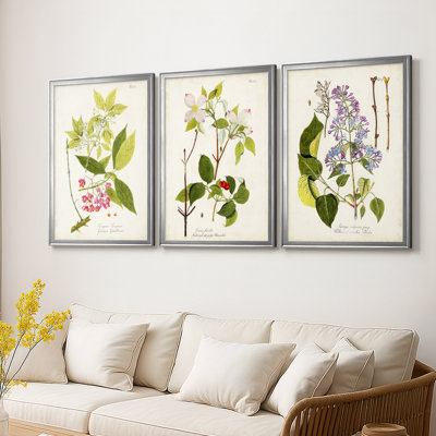 Arbre en fleurs IV - Toile tendue avec châssis sur mesure - 3 pièces