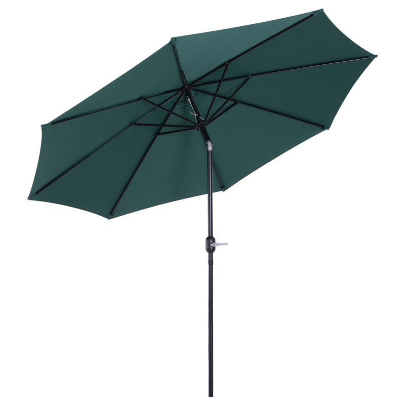 Midwest 295cm Tilt Market Parasol, Green