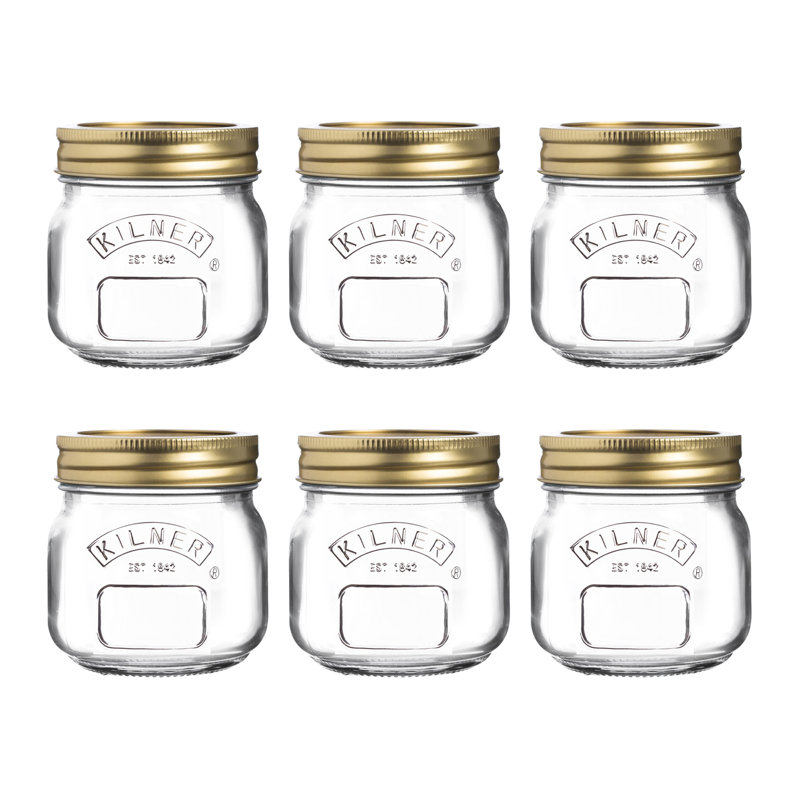 Kilner Regular Mouth Canning Jar 8.5 Oz, 3.35" H x 9.8" W x 6.75" D