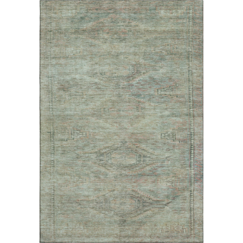Premium Machine Washable Marasco AMF1631 Global Rug, Rectangle 9' x 12'