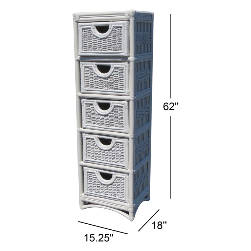 Commode/semainier 5 tiroirs pour la lingerie Cabery