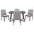 Pedrick 5 - Piece Rubberwood Solid Wood Dining Set