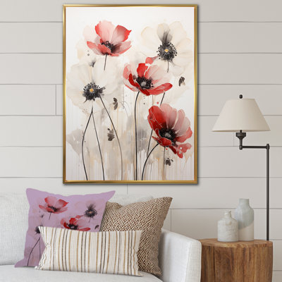 Minimalisme rouge et blanc sur fond blanc