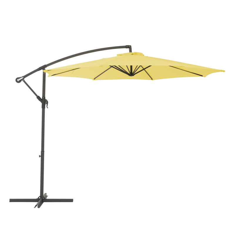 Parasol en porte-à-faux 9 pi 6 po Akosha, Jaune