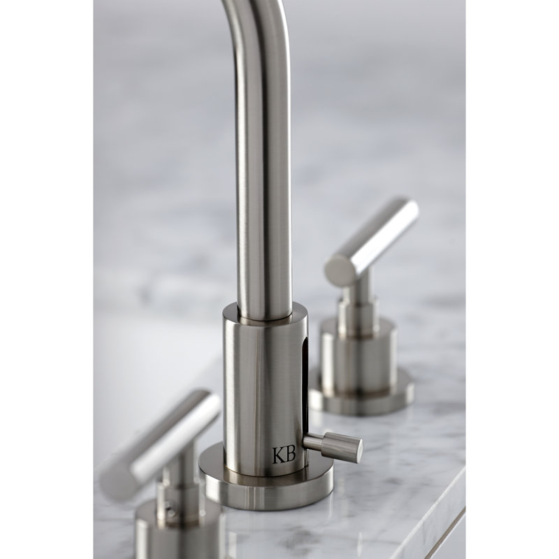 Robinet de salle de bain espacé Kingston Kingston, Nickel brossé