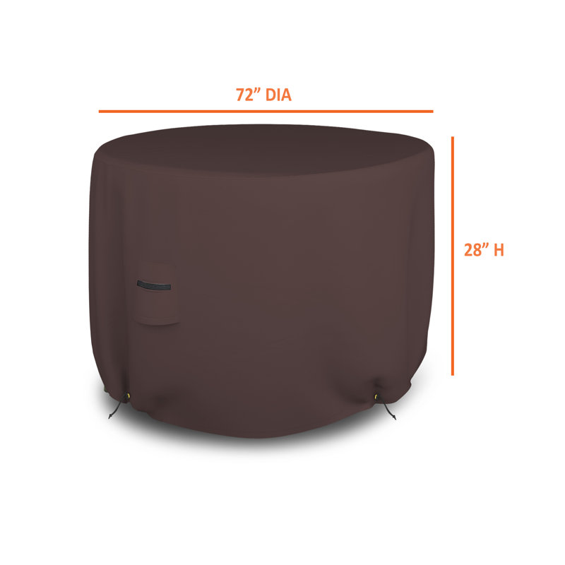 Outdoor Patio Table Cover, 71.1cm H x 182.9cm W x 2.5cm D, Brown