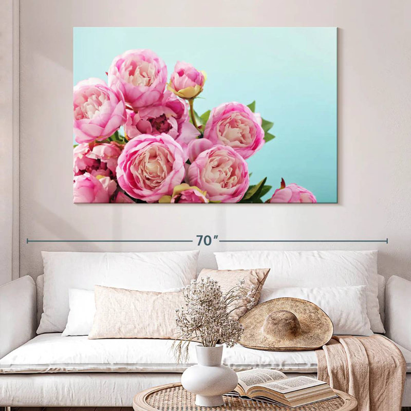 Fleurs de pivoine rose Harnek, H 34 po x l 51 po