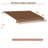 10' X 8' Manual Retractable Sun Shade Patio Awning - Coffee Brown-125181373-125181365