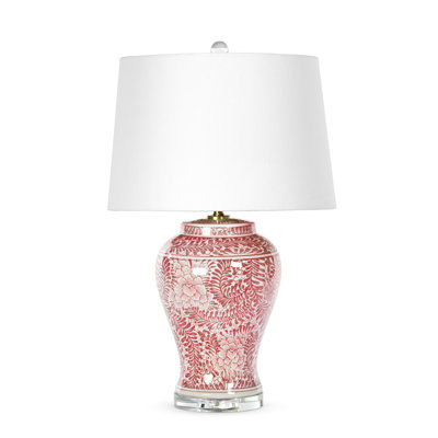 Lampe de table en céramique Faye (rouge)