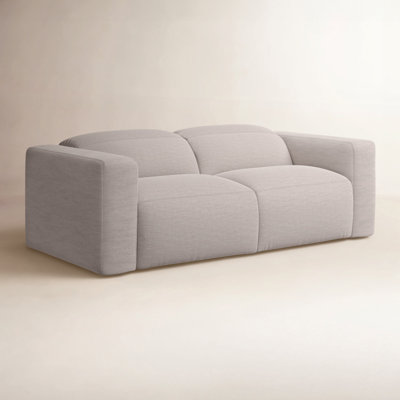 Amed 89" Genuine Leather Reclining Sofa