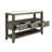 Marble Top & Gray Oak Finish Server