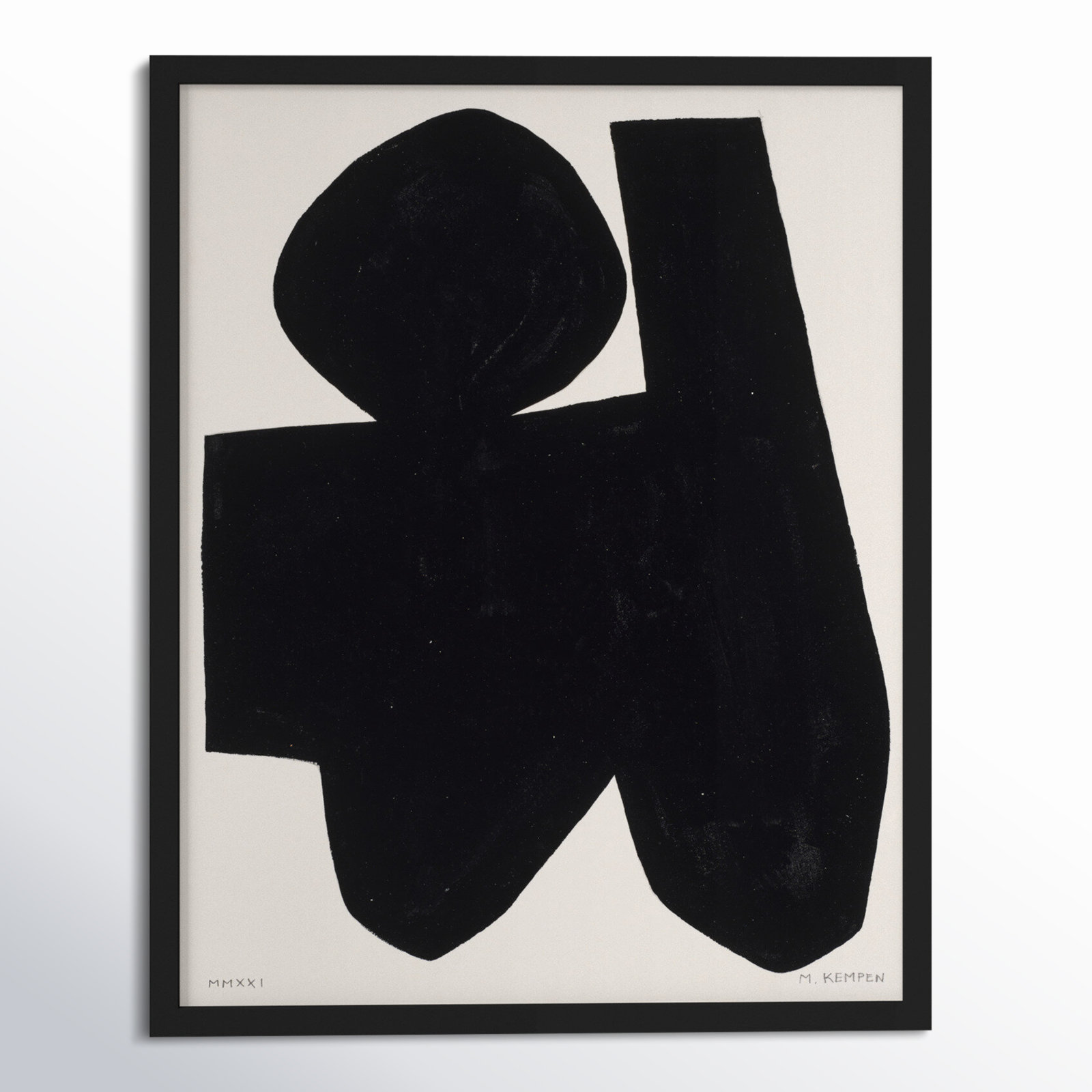Module On White 4 by Michael Kempen, Black, 20" H x 16" W x 1.25" D