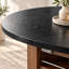 Table de salle à manger ronde moderne de 107 cm (42 po) en bois d'ingénierie noir avec rangement-2090267202