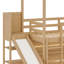 Lit mezzanine en bois avec glissade, barrière de sécurité, tablettes de rangement et éclairage-1881423558