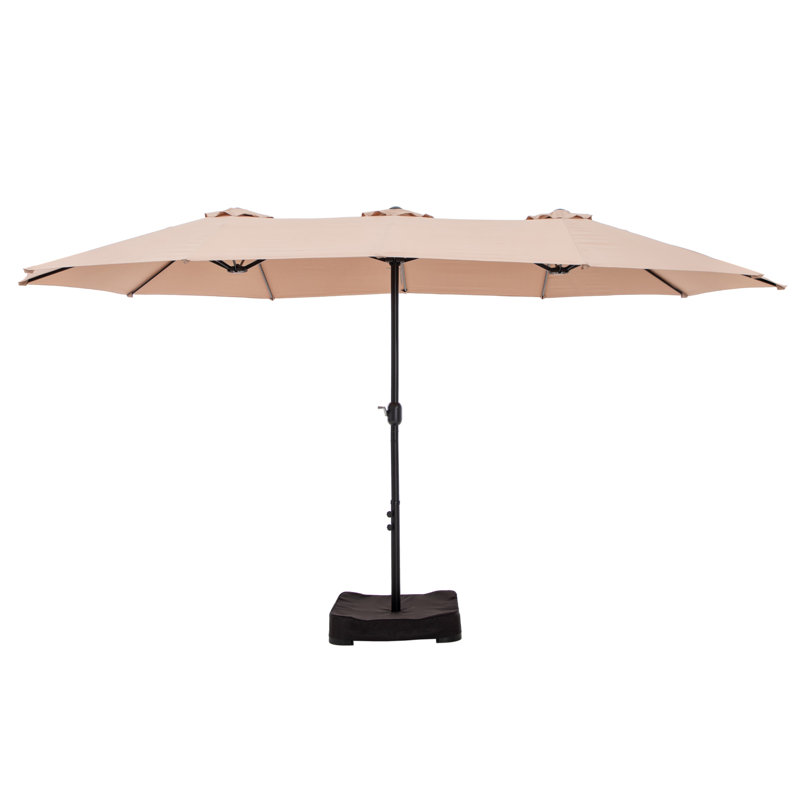 Ayram 457.2cm X 274.3cm Rectangular Market Parasol, Beige