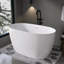 Baignoire autoportante ovale Fslefay 51'' en acrylique avec trop-plein