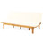 Convertible Daybed In Wood With Slat Paneling And Water- Cushions, 74.79" W X 40.28" D 12.5" H, Beige Function Panel, 74.79W 40.28D 12.5H