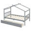 Lit en bois avec tiroirs-437398