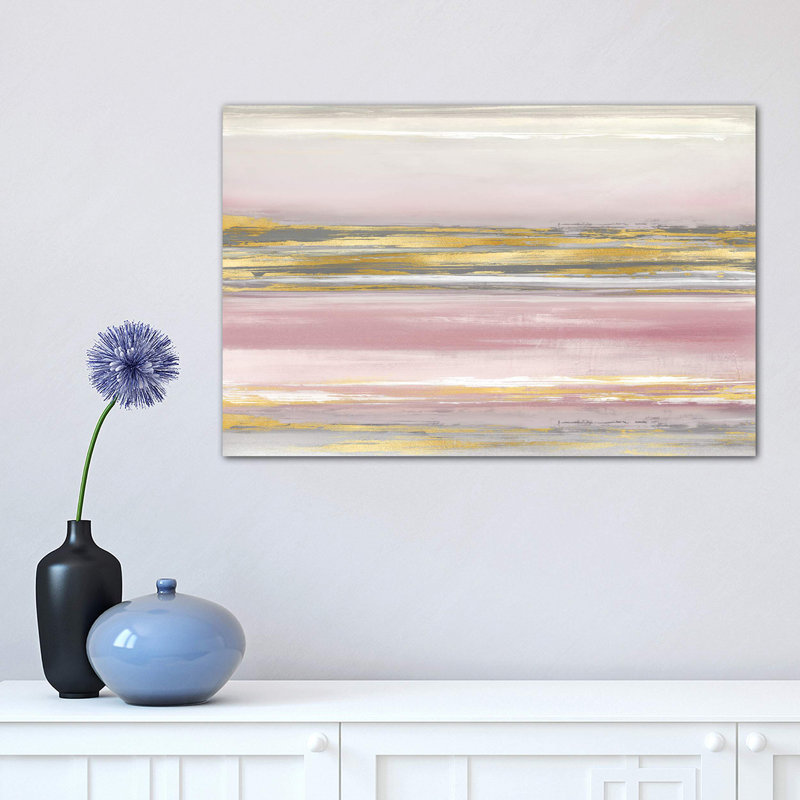 Subtle Reflections With Blush by Allie Corbin - Painting on Canvas, 66.04 cm H x 45.72 cm W x 1.91 cm D, No Frame