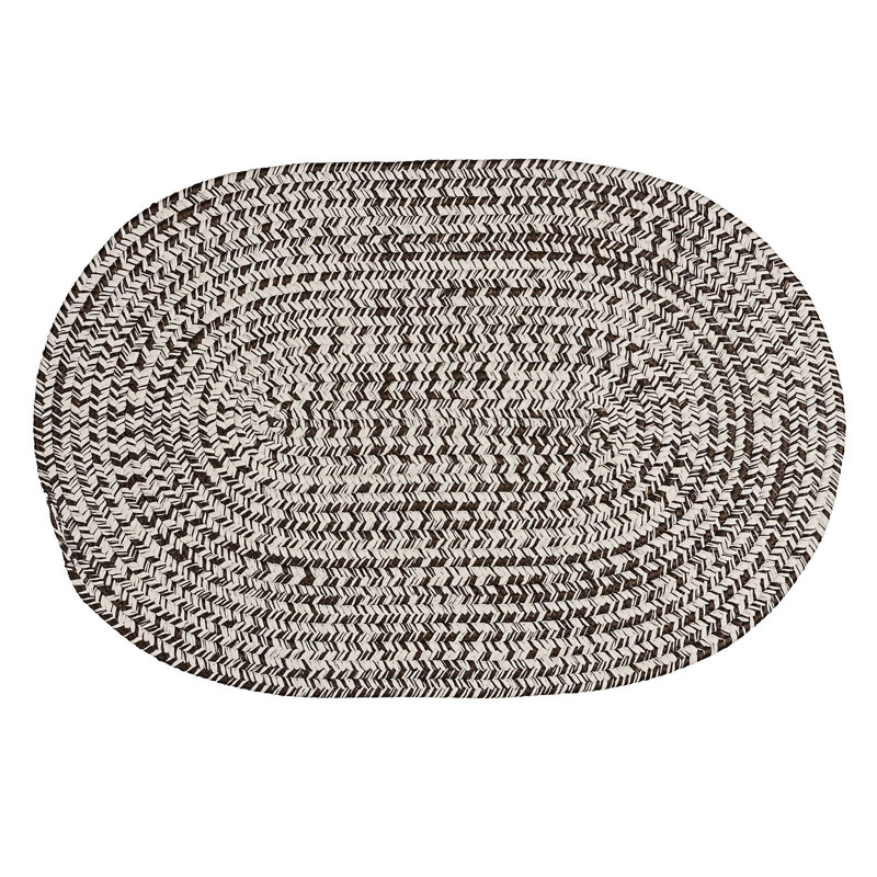 Tapis d'entrée / extérieur Traver Tweed, L 18 po x L 30 po, Brun vison / blanc cassé
