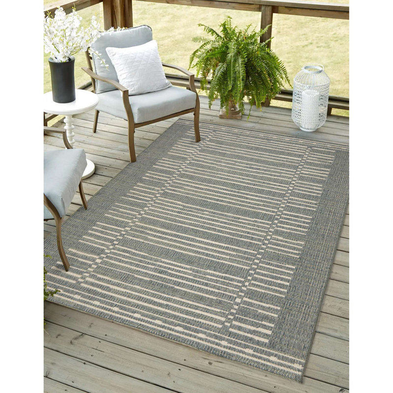 Lakeah Lines Area Rug, Rectangle 5'3" x 7'3"