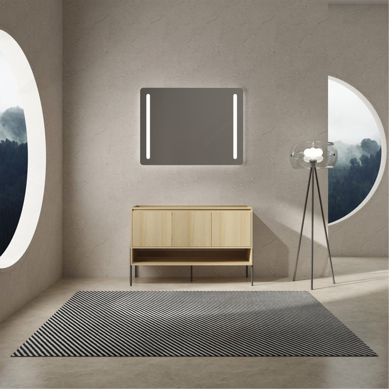Ensemble de meuble-lavabo autoportant 48 po et 3 portes d'armoire à fermeture en douceur - sans le lavabo